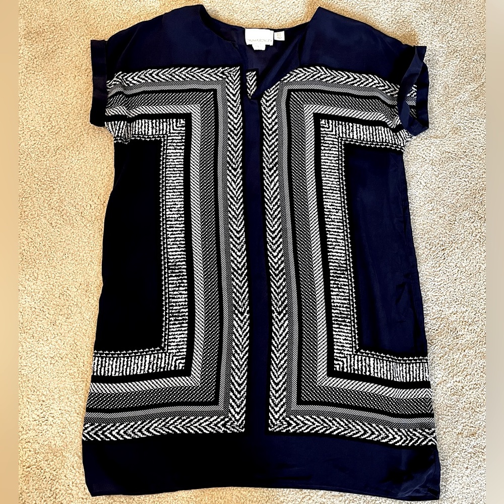 Cynthia Rowley silk geometric tunic dress
